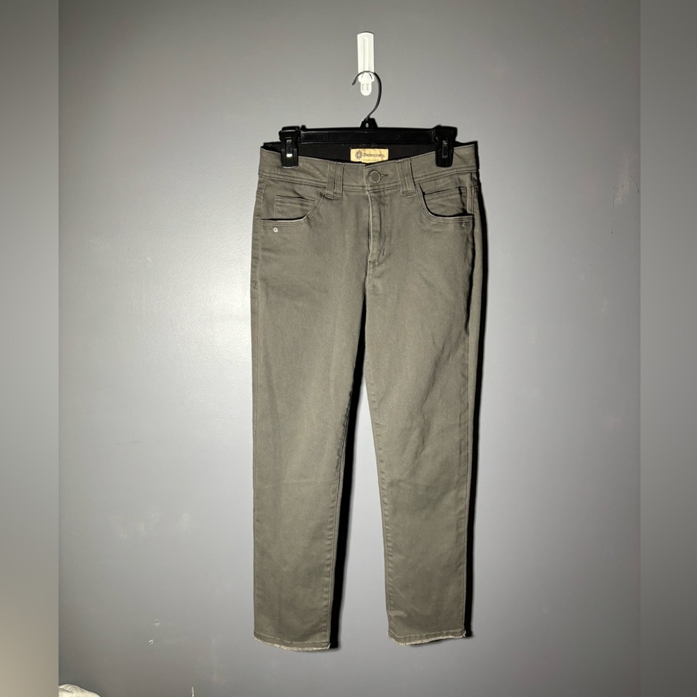 Democracy Olive Green Ankle Jeans